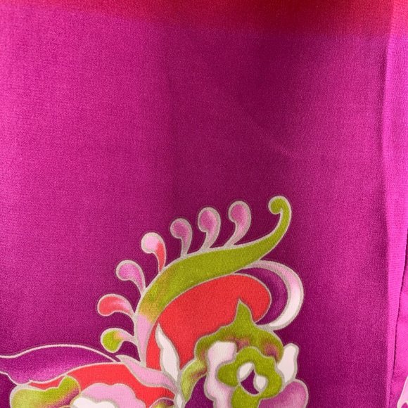 Anthropologie Eci 4 Blouse Red Ombre Sleeveless Floral Anthro - Picture 5 of 6